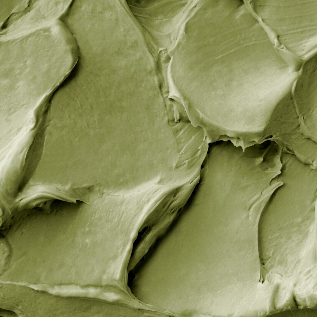 matcha frosting texture background close up